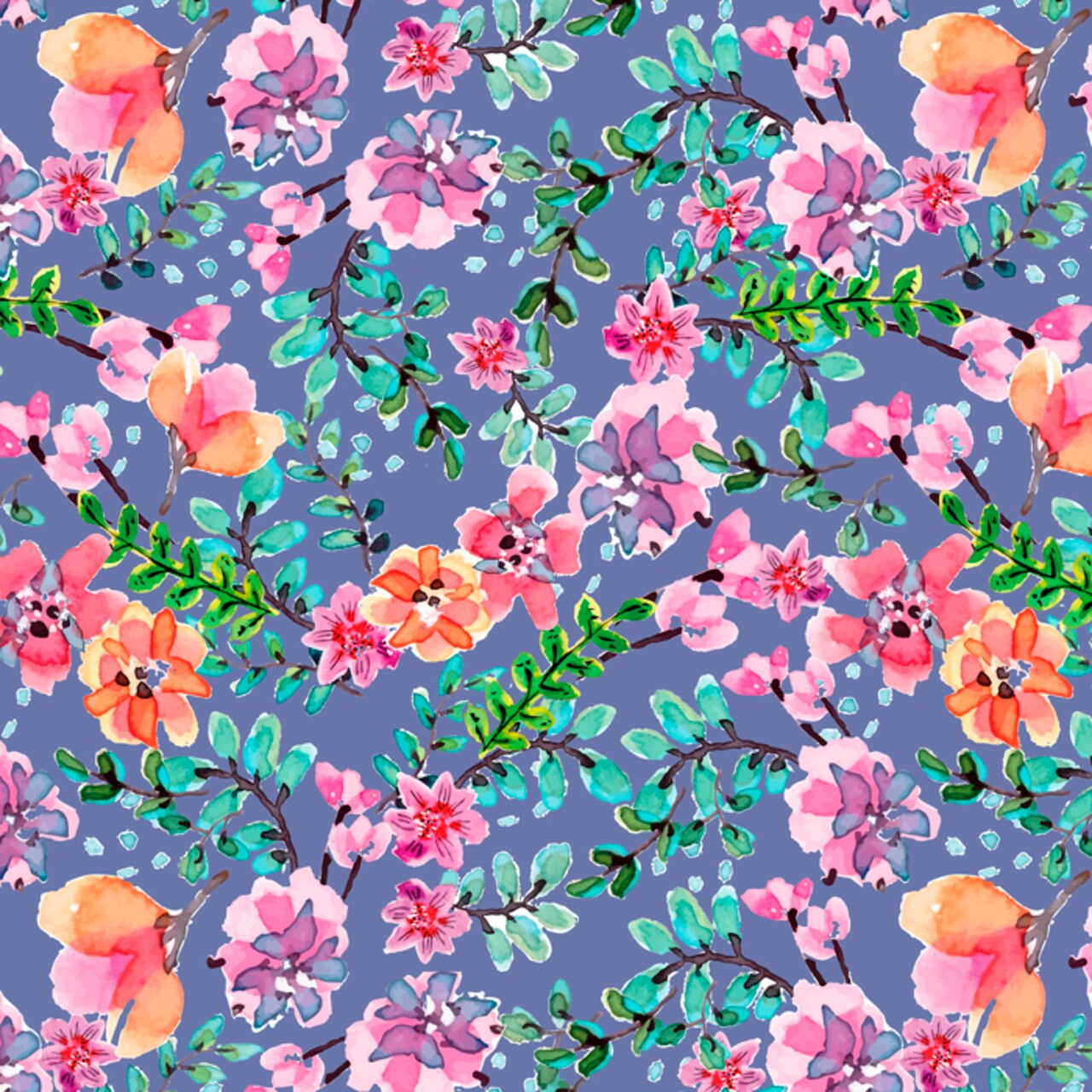 Beautiful Flowers Lavender Digital Silky Fleece | By The Yard